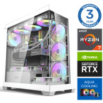 INTOP AQUA Ryzen 7 7800X3D 64GB DDR5 1TB SSD M.2 NVME RTX5070Ti 16GB  no-OS