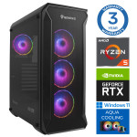 INTOP AQUA Ryzen 5 7600X 32GB DDR5 500SSD M.2 NVME RTX5070 12GB WIN11Pro