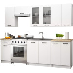 7-ių dalių virtuvės baldų komplektas Akord Oliwia H720, baltas