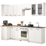 9-ių dalių virtuvės baldų komplektas Akord Oliwia 3M H720, baltas