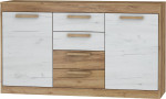 Komoda Maximus 2D4S, ruda/balta