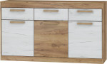 Komoda Maximus 3D3S, ruda/balta