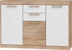 Komoda Maximus 3D2S, ąžuolo/baltos spalvos