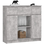 Komodoa Akord, 101x35x98 cm, pilka