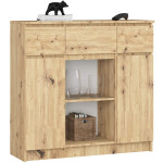 Komodoa Akord K100, 101x35x98 cm, ruda