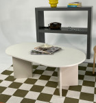 Kavos staliukas, Leo didelis, 110x42x60 cm, kremo spalvos