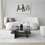 Kavos staliukas, Saga kvadratinis, 90x35x90 cm, Juodas