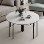 Kavos staliukas Asir Emma 8921, 90x42x42 cm, baltas