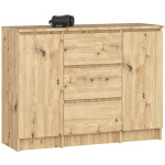 Komodoa Akord K100 2D 3SZ, 101x35x98 cm, ruda