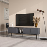 TV staliukas Asir, 180x50 cm, juodas