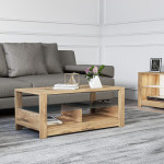 Kavos staliukas Asir Aydos, 90x37x45 cm, rudas