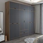 Spinta Asir Elina 8910, 277x253x52 cm, juoda/ruda