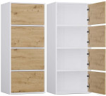 Komoda TopEShop Alma, ruda/balta