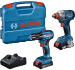 Akumuliatorinių įrankių komplektas Bosch Combo GDX 18V-285 + GSR 185-LI, su akumuliatoriumi