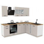 9-ių dalių virtuvės baldų komplektas Top E Shop Vario Z1, 240x180 cm, baltas