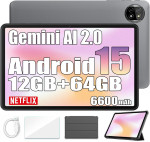 Blackview Tab 20 Wifi Gemini AI 2.0, 10.1" Android 15 2.4G+5G Wifi, 12 GB+64 GBSD 2 TB 6600mAh Pilka