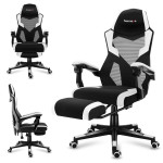 Žaidimų kėdė Huzaro Combat 3.1 White – balta, kvėpuojanti medžiaga, ergonominė