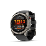 Garmin fēnix® 8 Pro – 51 mm AMOLED Sapphire Titanium with Graphite/black silicone band