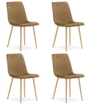 4-ių valgomojo kėdžių komplektas Leobert Turin, rudas