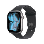 Apple Watch Series 11 GPS + Cellular 42mm Space Grey Aluminium Case with Black Sport Band - M/L - MF8C4ET/A