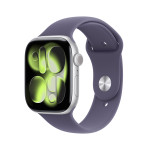 Apple Watch Series 11 GPS + Cellular 42mm Silver Aluminium Case with Purple Fog Sport Band - S/M - MF8H4ET/A
