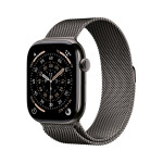 Apple Watch Series 11 GPS + Cellular 42mm Slate Titanium Case with Slate Milanese Loop - MF8U4ET/A