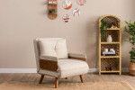 Miegamas fotelis Sofa-lova Atelier Del Sofa Cosmo, kreminis