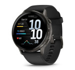 Garmin Venu® 4 – 45 mm Slate with Black Silicone Band