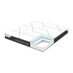 Čiužinys Home4you Kuka Memory Foam, 160x200x20 cm, baltas/juodas