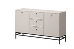 Komoda Bogart Lorini 150, smėlio spalvos/ juoda