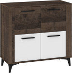 Komoda Meblocross Sigma SIG-04, tamsiai ruda/balta