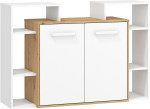 Komoda Meblocross Rio 2D, ąžuolo/baltos spalvos