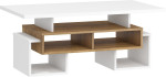 Kavos staliukas Meblocross Rio S, tamsaus ąžuolo/baltos spalvos