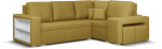 Minkštas kampas su pufais Bellezza Milo5, geltonas