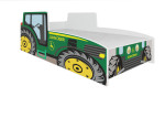 Vaikiška lova Tractor 160x80 cm, žalia