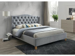 Lova Signal Meble Aspen Velvet 180x200 cm, pilka