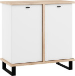 Komoda Meblocross Cross Cro-05 2D, ąžuolo spalvos/balta