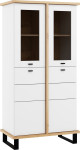 Vitrina Meblocross Cross Cro-25 2D, ruda/balta