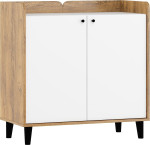 Komoda Meblocross Dolce Dol-05 2D, tamsiai ruda/balta