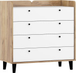 Komoda Meblocross Dolce Dol-07 4S, šviesiai ruda/balta