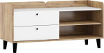 TV staliukas Meblocross Dolce Dol-18 2S, šviesiai rudas/baltas