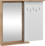 Kabykla Meblocross Hybrid Hyb-26 L, ąžuolo spalvos/balta