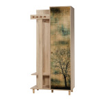 Prieškambario komplektas Kalune Design 869(IV), žalias/ąžuolo spalvos