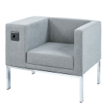 Fotelis Wood Garden Mok, pilka