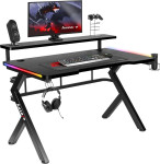 "Huzaro Hero 5.0" RGB LED žaidimų stalas