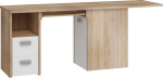 Rašomasis stalas Kitty, baltos/ąžuolo spalvos