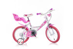 Dviratukas vaikams Dino bikes Little Heart 16", baltas