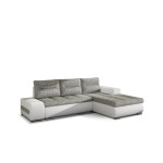 Dešininė kampinė sofa Eltap Ottavio, pilka/balta