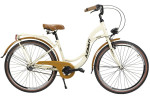 Dviratis AZIMUT Vintage 26" 3-speed 2025 cream-brown shiny