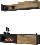 2-jų dalių svetainės baldų komplektas ASM Dallas B, pilkas/rudas